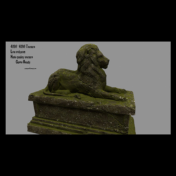 Lion Statue 23 - 3Docean 20685861