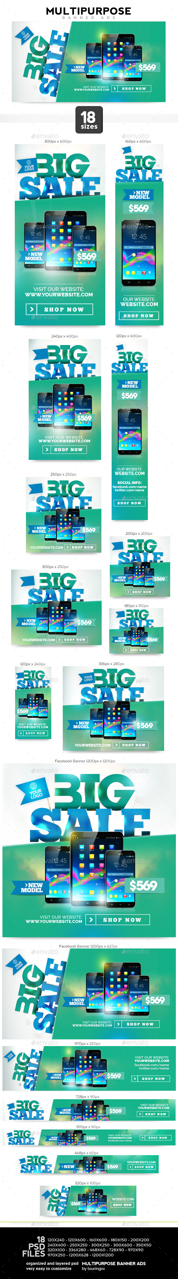 Multipurpose Banner Ads - Banners & Ads Web Elements