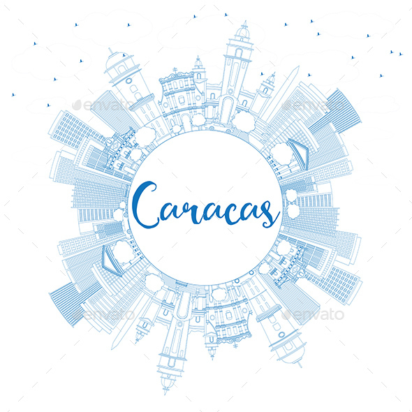 GraphicRiver Outline Caracas Skyline with Blue Buildings and Copy Space 20686244 GraphicRiver Outline Caracas Skyline with Blue Buildings and Copy Space 20686244