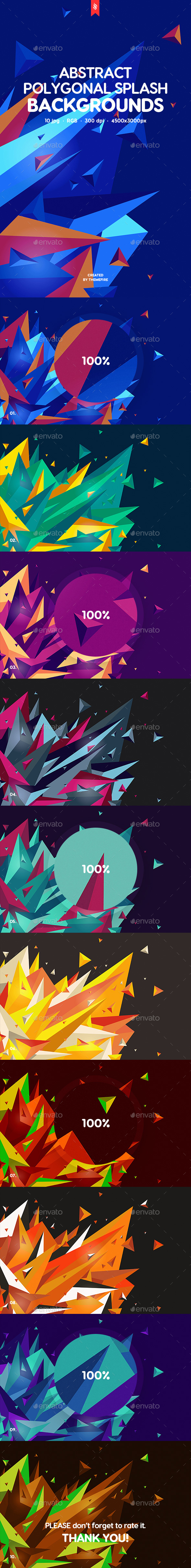 Polygonal Splash Backgrounds