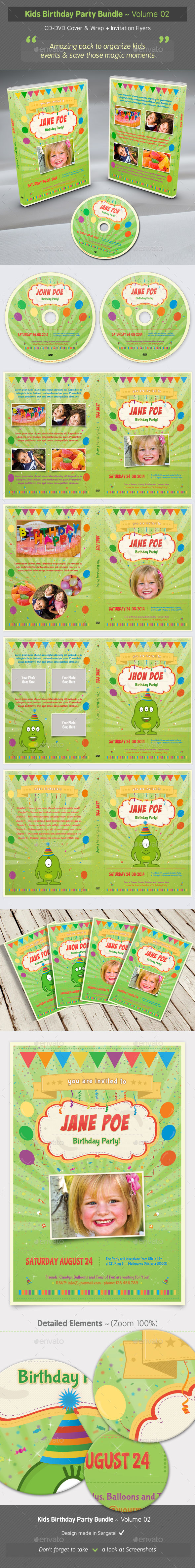 GraphicRiver Kids Birthday Party Bundle Volume 02 20686529