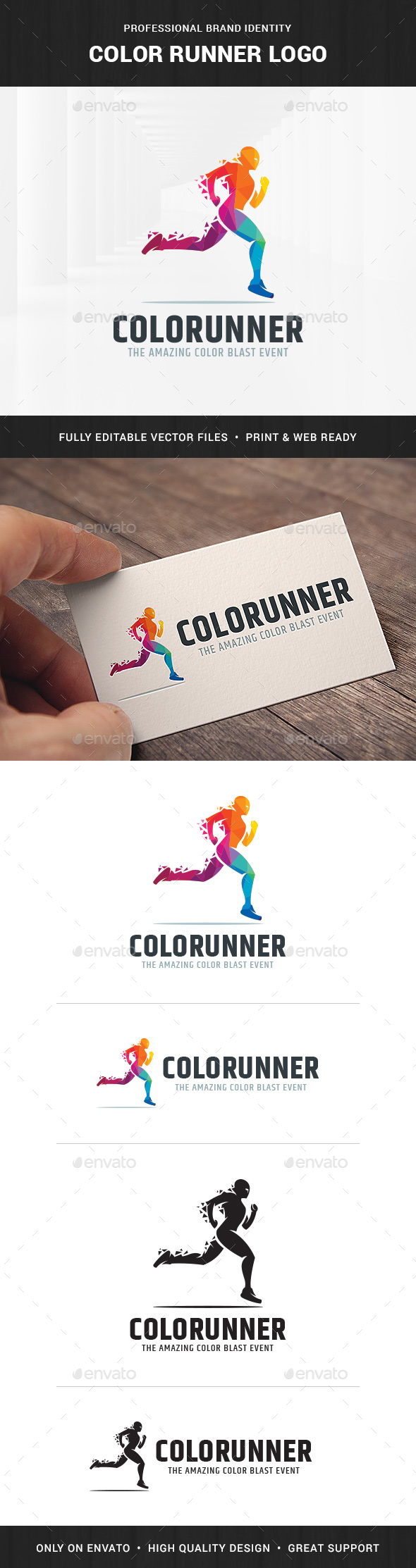 GraphicRiver Color Runner Logo Template 20686762 GraphicRiver Color Runner Logo Template 20686762