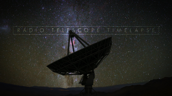 Radio Telescope Starry Night Timelapse
