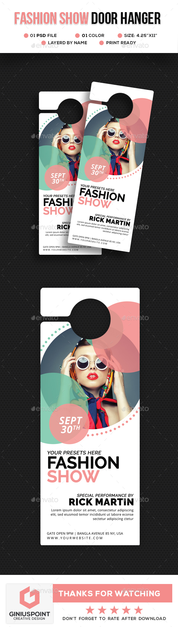 Fashion Door Hanger - Miscellaneous Print Templates