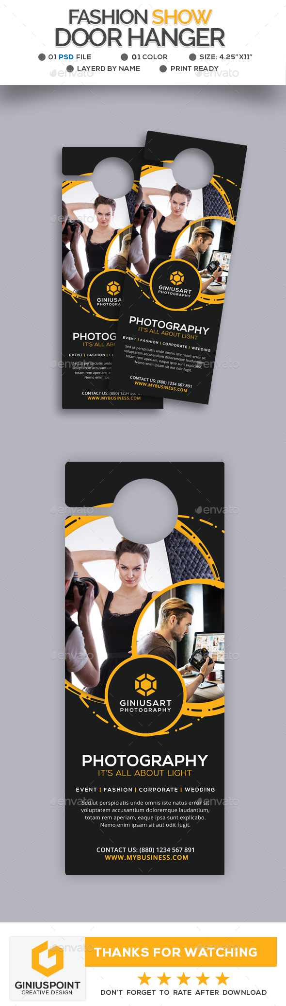 Fashion Show Door Hanger - Miscellaneous Print Templates