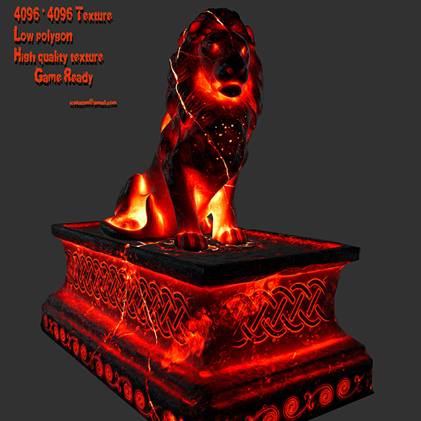 Lion Statue 25 - 3Docean 20687363