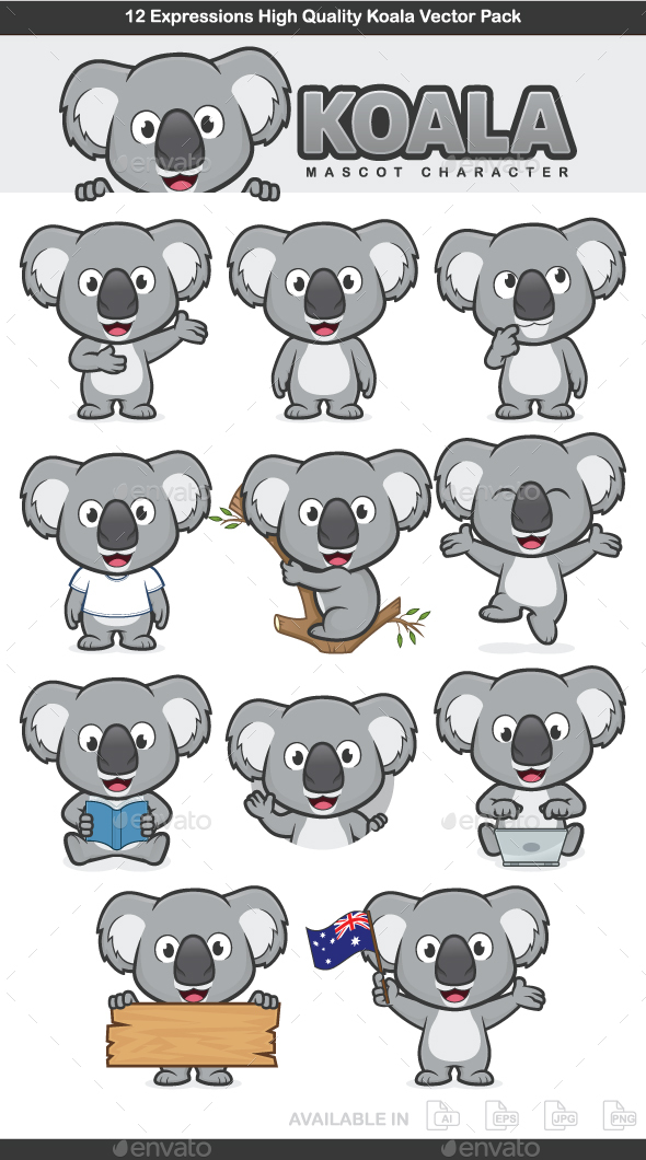 Koala Mascot Character - Animals Characters