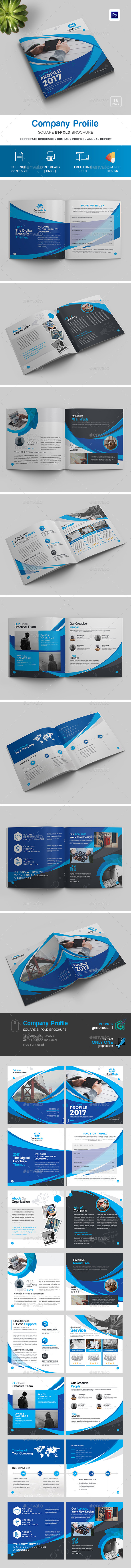 Square Bi-Fold Brochure - Corporate Brochures