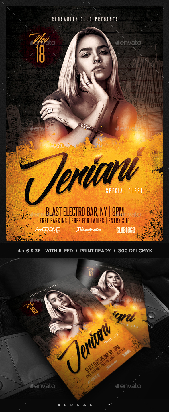 Guest DJ / Artist Flyer - Clubs & Parties Events