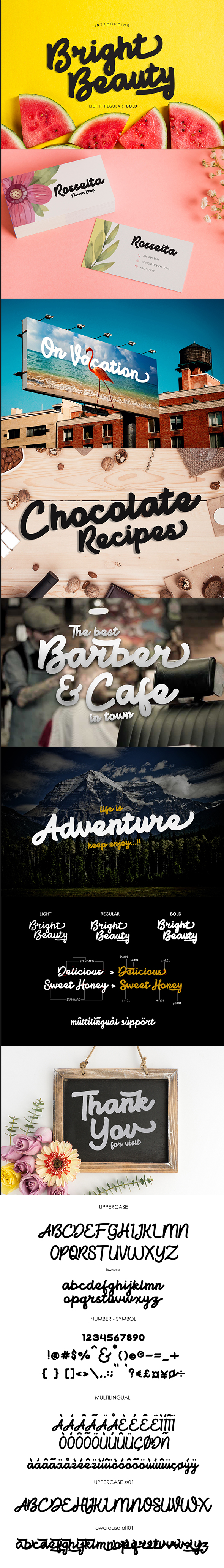 Bright beauty - Script Fonts