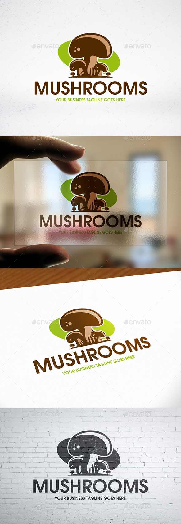 Wild Mushroom Logo Template - Nature Logo Templates