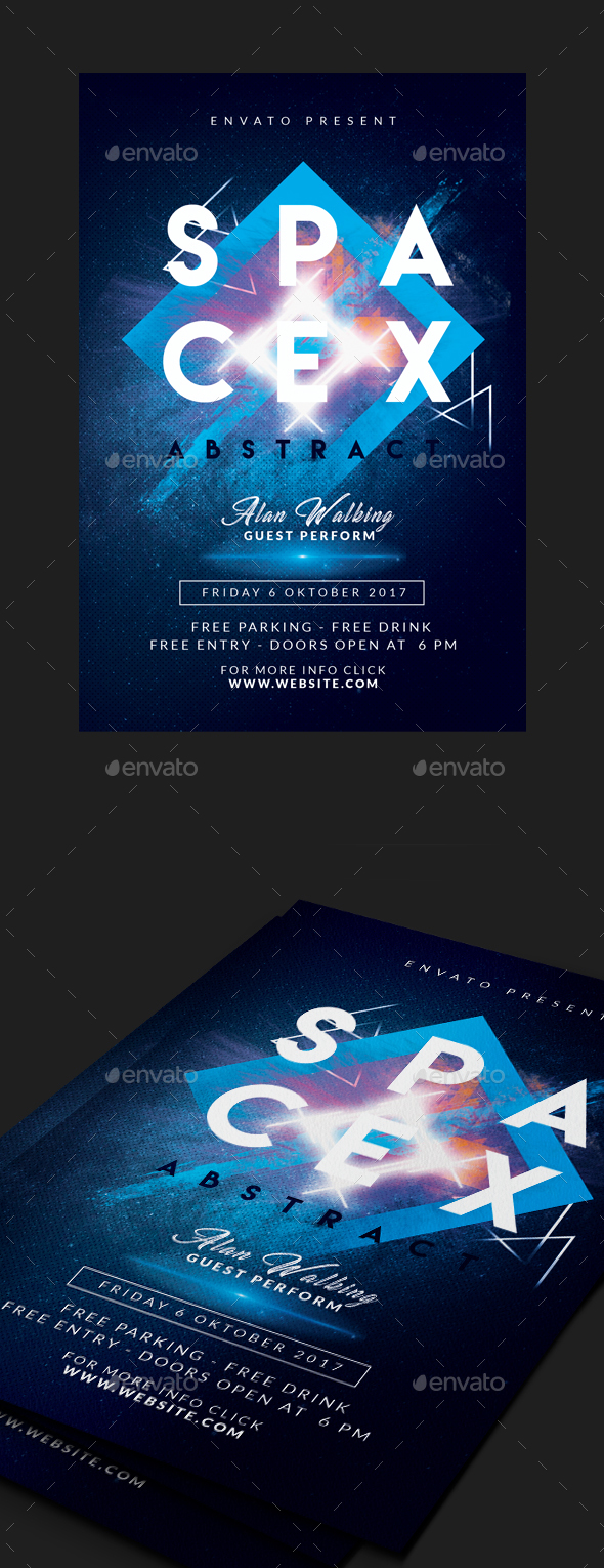 Space Party Flyer - Clubs & Parties Events