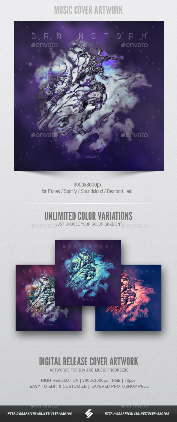 Brainstorm - Music Cover Artwork Template - Miscellaneous Social Media