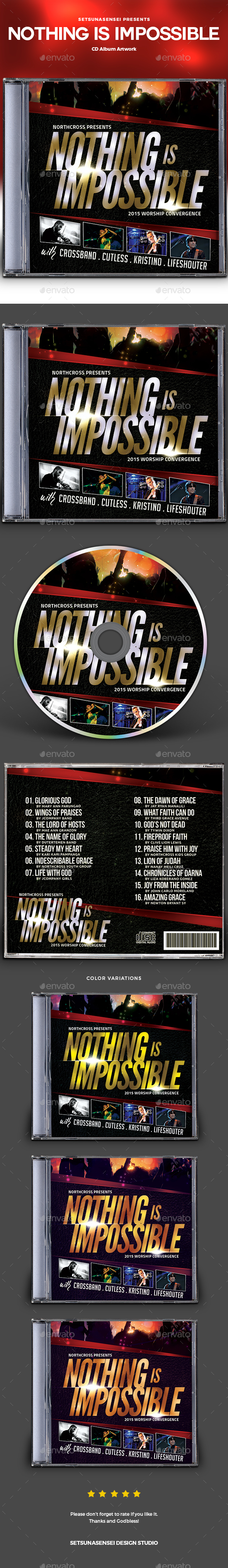 Nothing Is Impossible CD Album Artwork - CD & DVD Artwork Print Templates