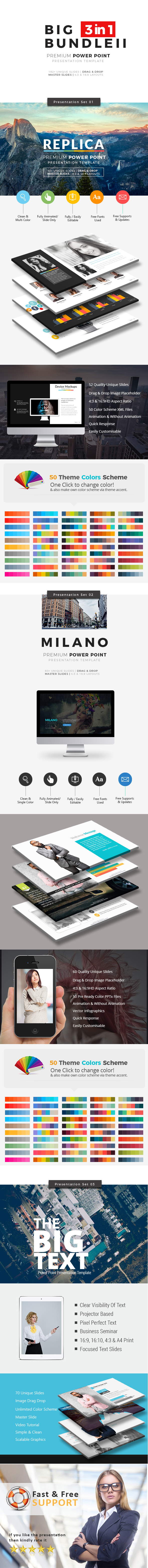 Big Bundle 2 Three in One - Business PowerPoint Templates