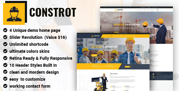 ThemeForest Constrot is the morden and Construction HTML5 Template 20570880 ThemeForest Constrot is the morden and Construction HTML5 Template 20570880