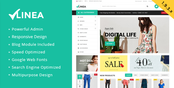 Linea - Clothing Store Magento Theme