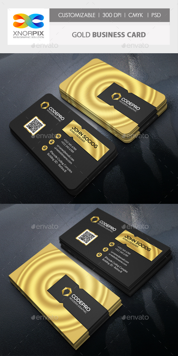 GraphicRiver Gold Business Card 20690270