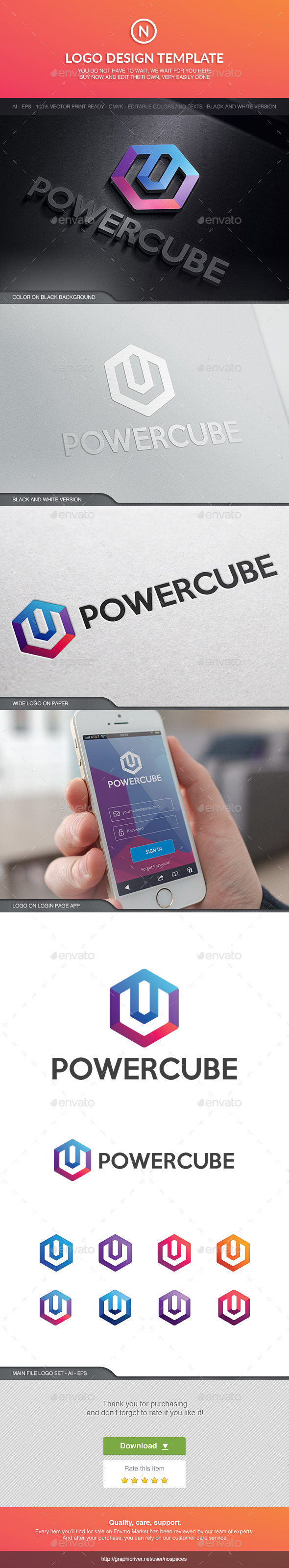 Power Cube - Symbols Logo Templates
