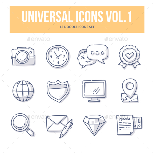 GraphicRiver Universal Doodle Icons vol.1 20692070 GraphicRiver Universal Doodle Icons vol.1 20692070