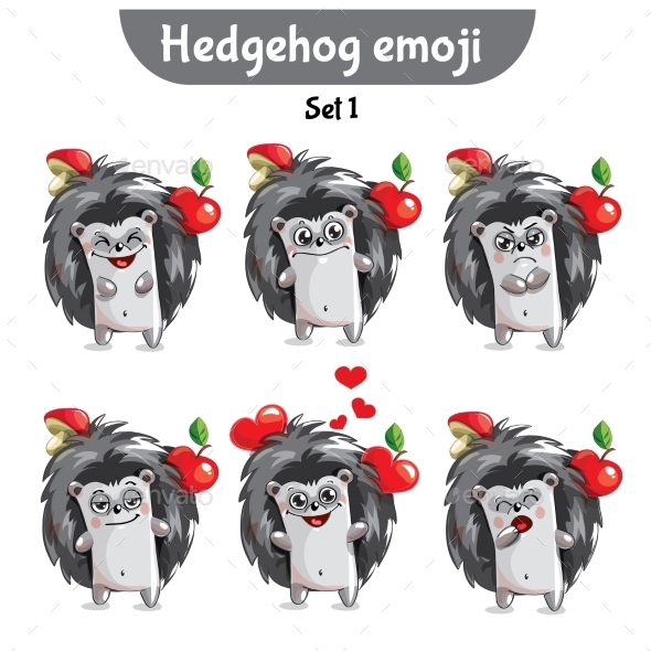 GraphicRiver Vector Set of Hedgehog Characters 20692497 GraphicRiver Vector Set of Hedgehog Characters 20692497