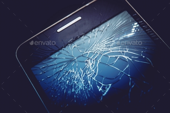 Damaged Smartphone Display