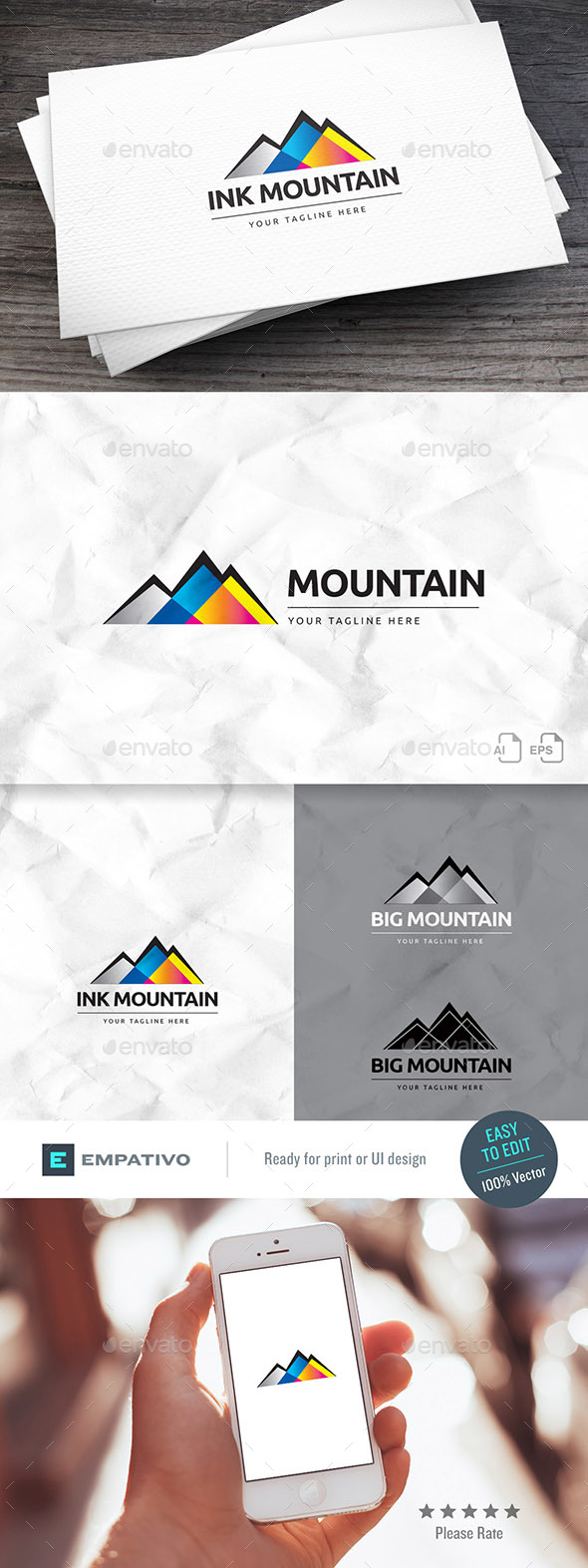 Ink Mountain Logo Template