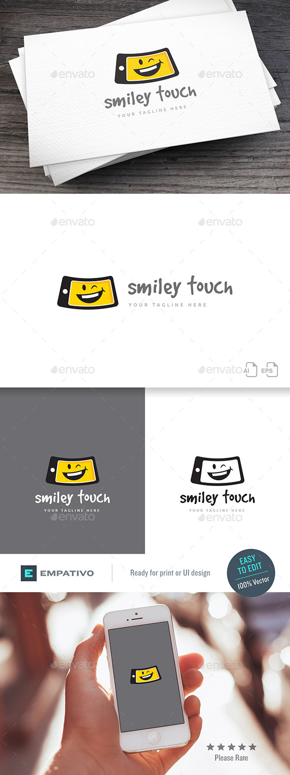 Smiley Touch Logo Template - Objects Logo Templates