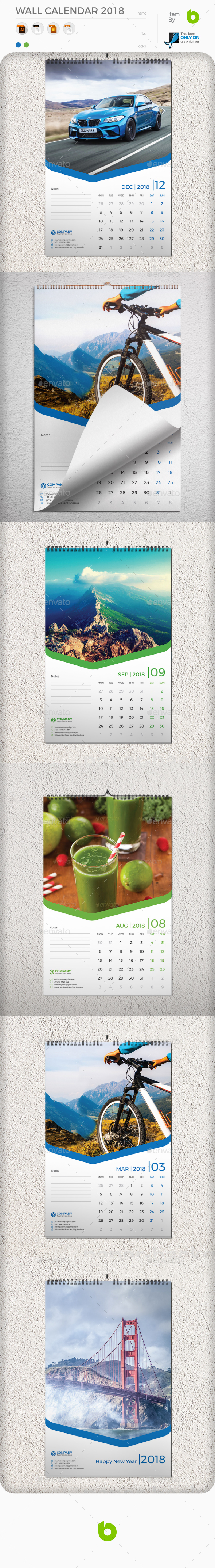 Wall Calendar 2018 - Calendars Stationery