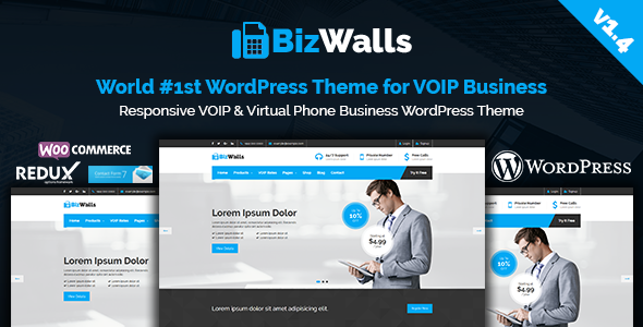 BizWalls | Responsive VOIP & Virtual Phone Business WordPress Theme - Technology WordPress