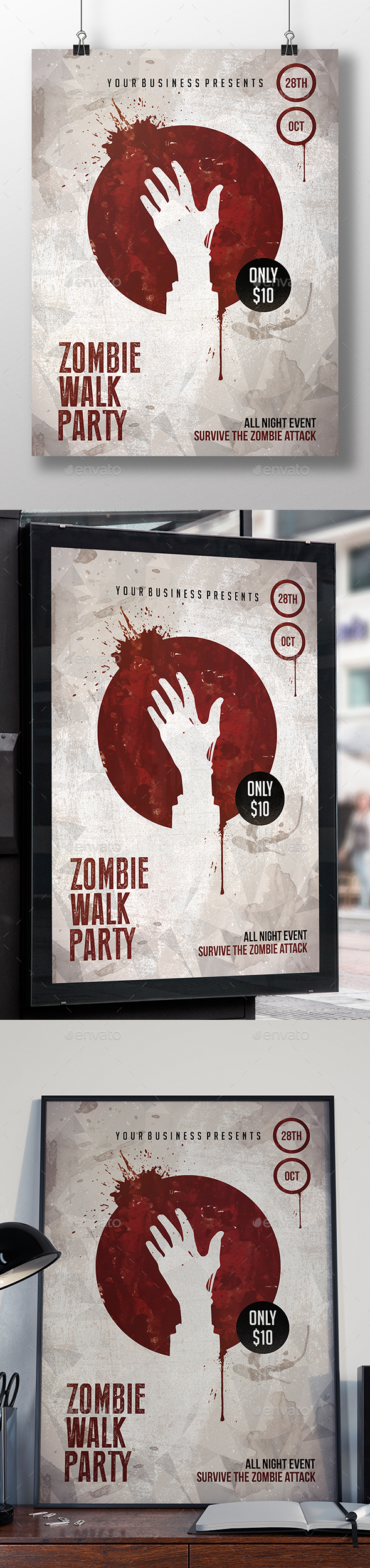 Bloody Hand Flyer Template - Holidays Events