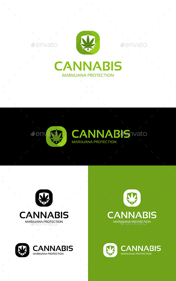 Cannabis Protection - Symbols Logo Templates