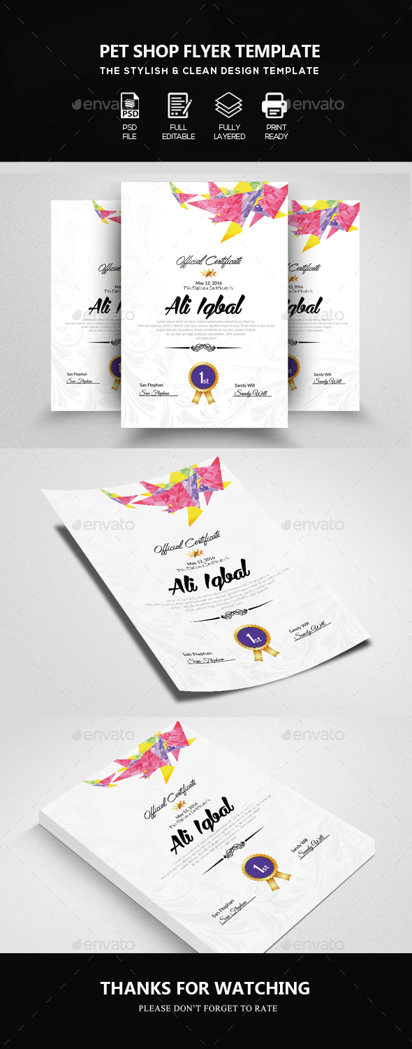 Diploma & Certificate Template - Corporate Flyers