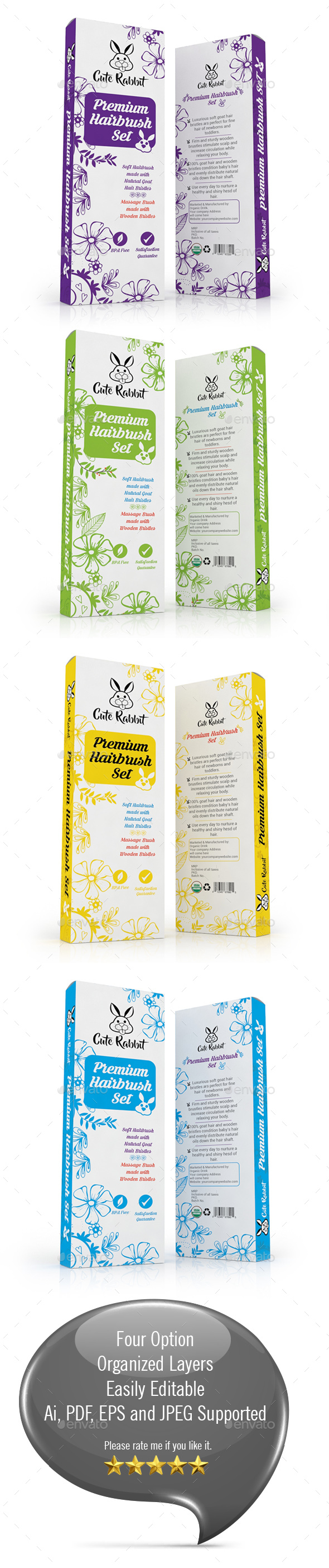 Kids Gift Box Template - Packaging Print Templates