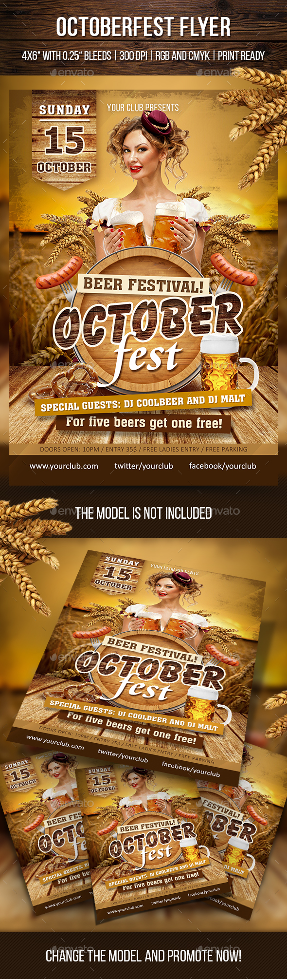 Octoberfest Flyer - Clubs & Parties Events