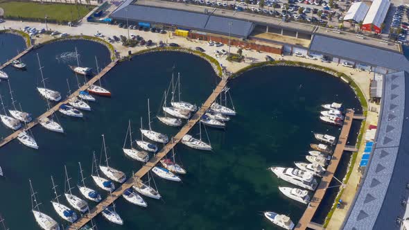 Istanbul Maltepe Bosphorus Aerial View Marina And Yachts alt