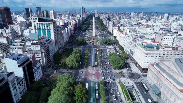 Buenos Aires Argentina. Downtown landscape of tourism landmark city. alt