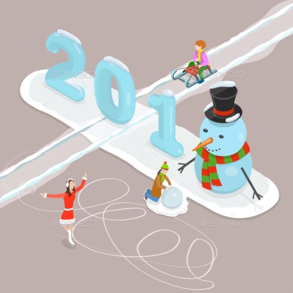 Happy New Year 2018 and Merry Christmas Concept - Sports/Activity Conceptual