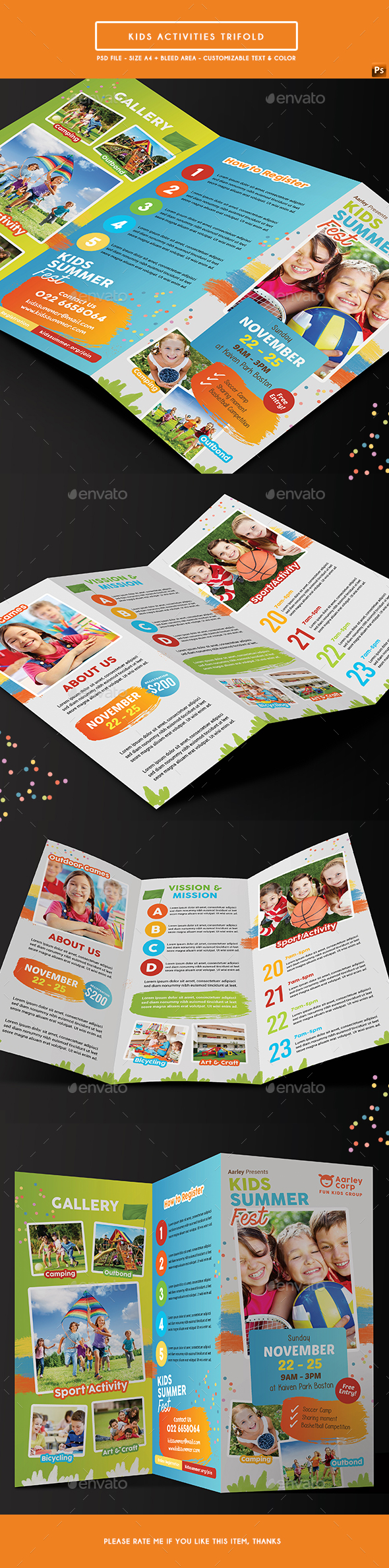 Kids Activities Trifold - Corporate Flyers