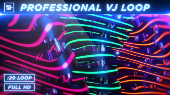 Neon Wobble - Professional VJ Background Loop