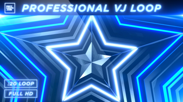 Party Star V2 - Professional VJ Background Loop