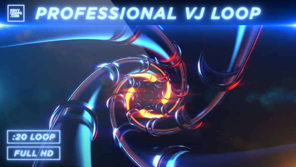 Fire Pipes - Professional VJ Background Loop alt