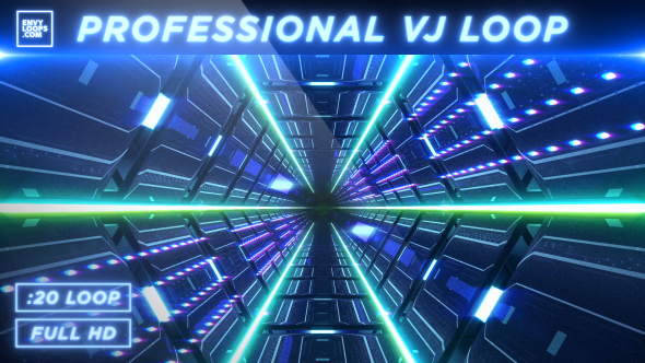 Future Tunnel - Professional VJ Background Loop