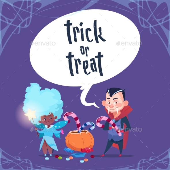 Happy Halloween Trick or Treat Banner Kids - Halloween Seasons/Holidays