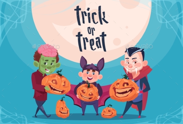 Happy Halloween Trick or Treat Banner Kids - Halloween Seasons/Holidays