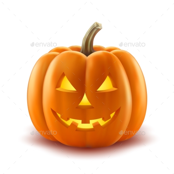 Halloween Lantern Realistic Vector - Halloween Seasons/Holidays