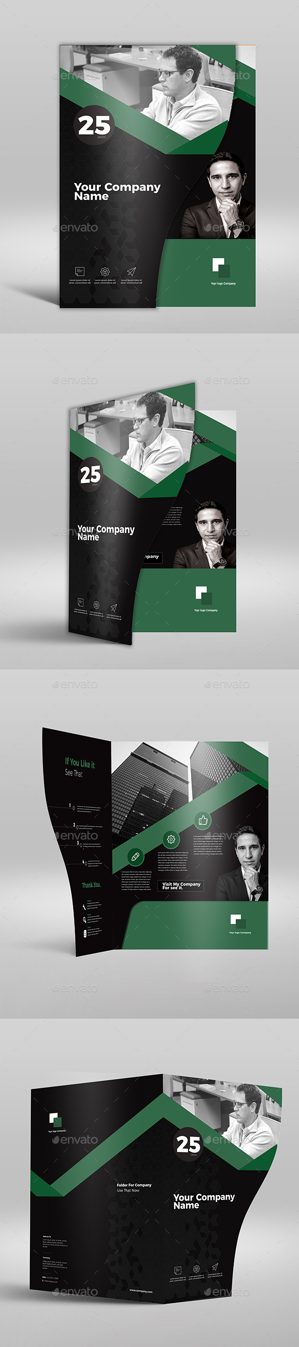 Business Company Folder - Packaging Print Templates