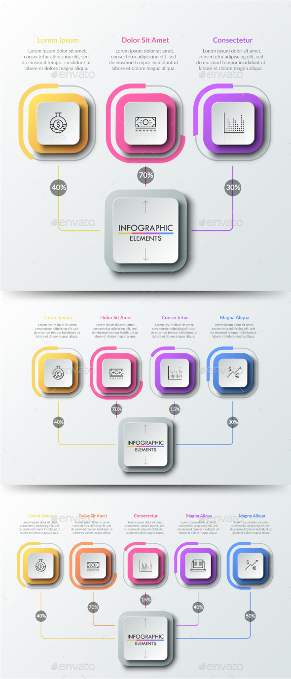 Modern Infographic Choice Templates (3 Items)