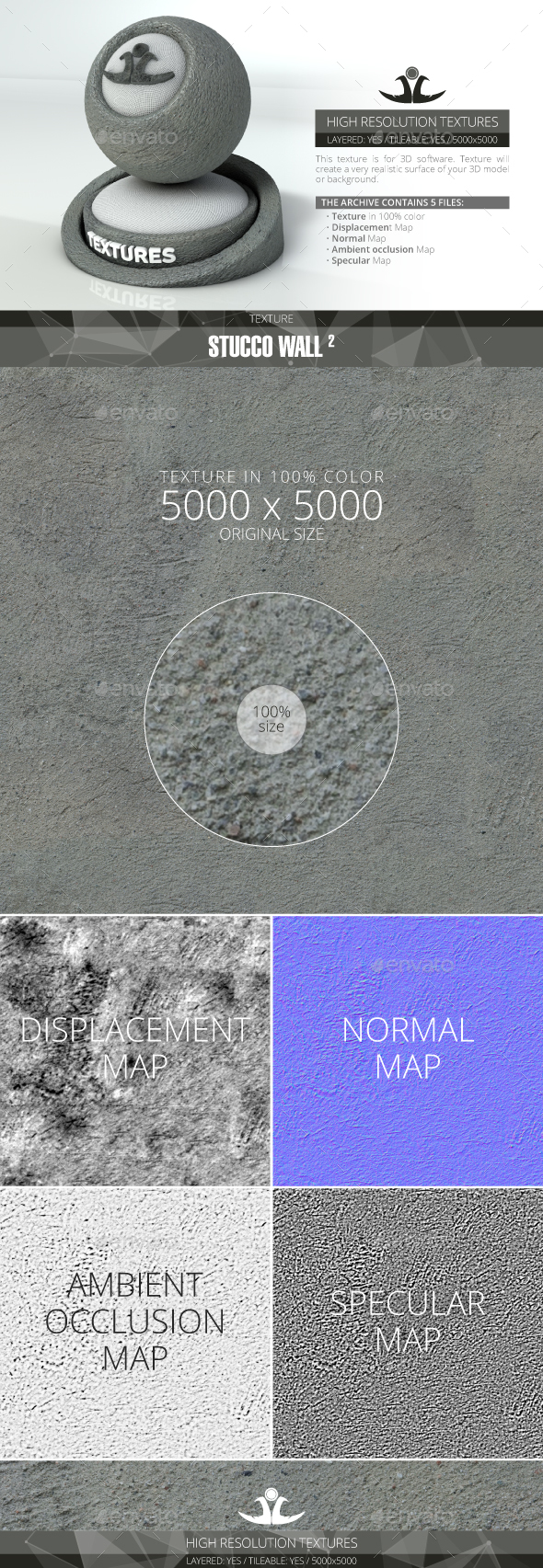 Stucco Wall 2 - 3DOcean Item for Sale