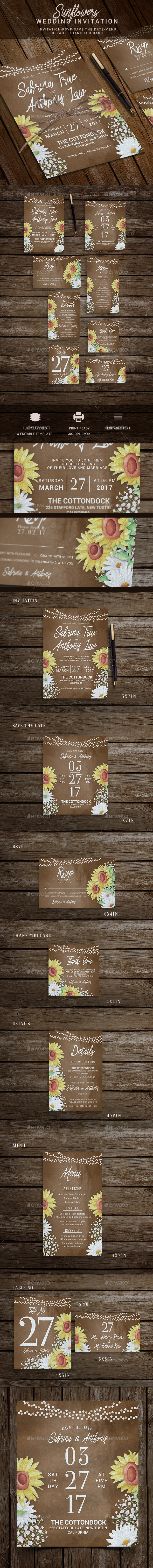 Rustic Wedding Invitation - Invitations Cards & Invites